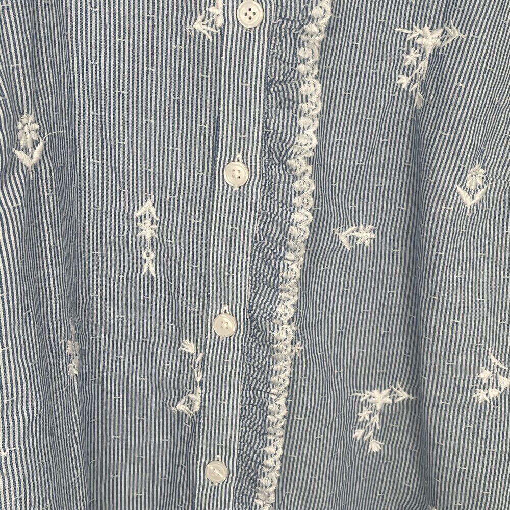 NEW Talbots Women's Embroidered Sleeveless Cotton Blouse Size X Cottage Fairy - Picture 7 of 12